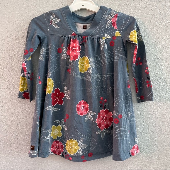 Tea Collection Other - Tea Collection Floral Knit Dress — Kids Size 5 — 100% Cotton